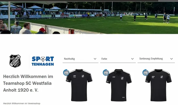Westfalia Teamshop ist Online