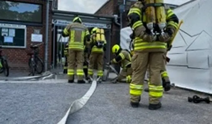 Spektakuläre Feuerwehrübung bei Westfalia